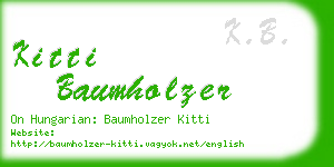 kitti baumholzer business card
